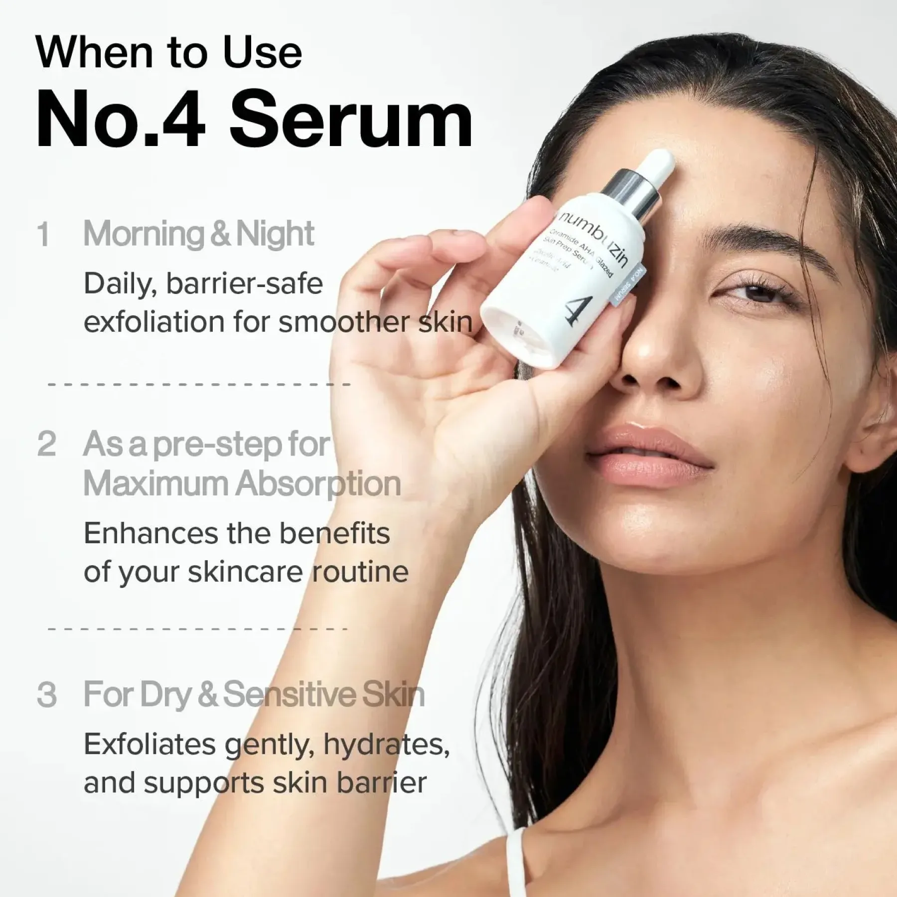 Sale No.4 Ceramide AHA Glazed Skin Prep Serum Alle Korean Skincare|Problemlösende Seren