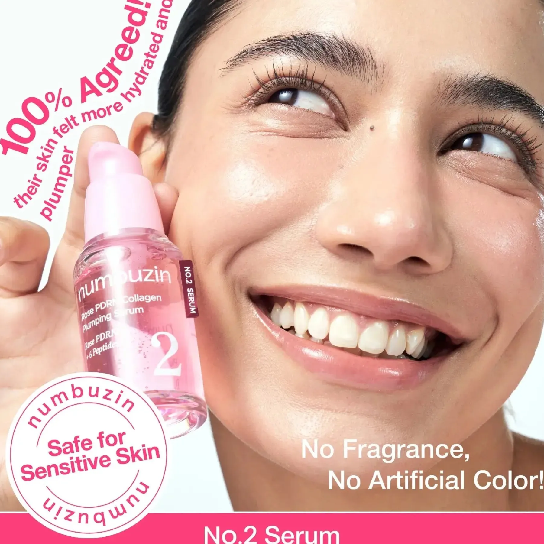 Clearance No.2 Rose PDRN Collagen Plumping Serum Vegan Pflege|Problemlösende Seren