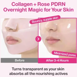 Hot No.2 Rose PDRN Overnight Collagen Mask 4-Pack Alle Korean Skincare|Gesichtsmasken