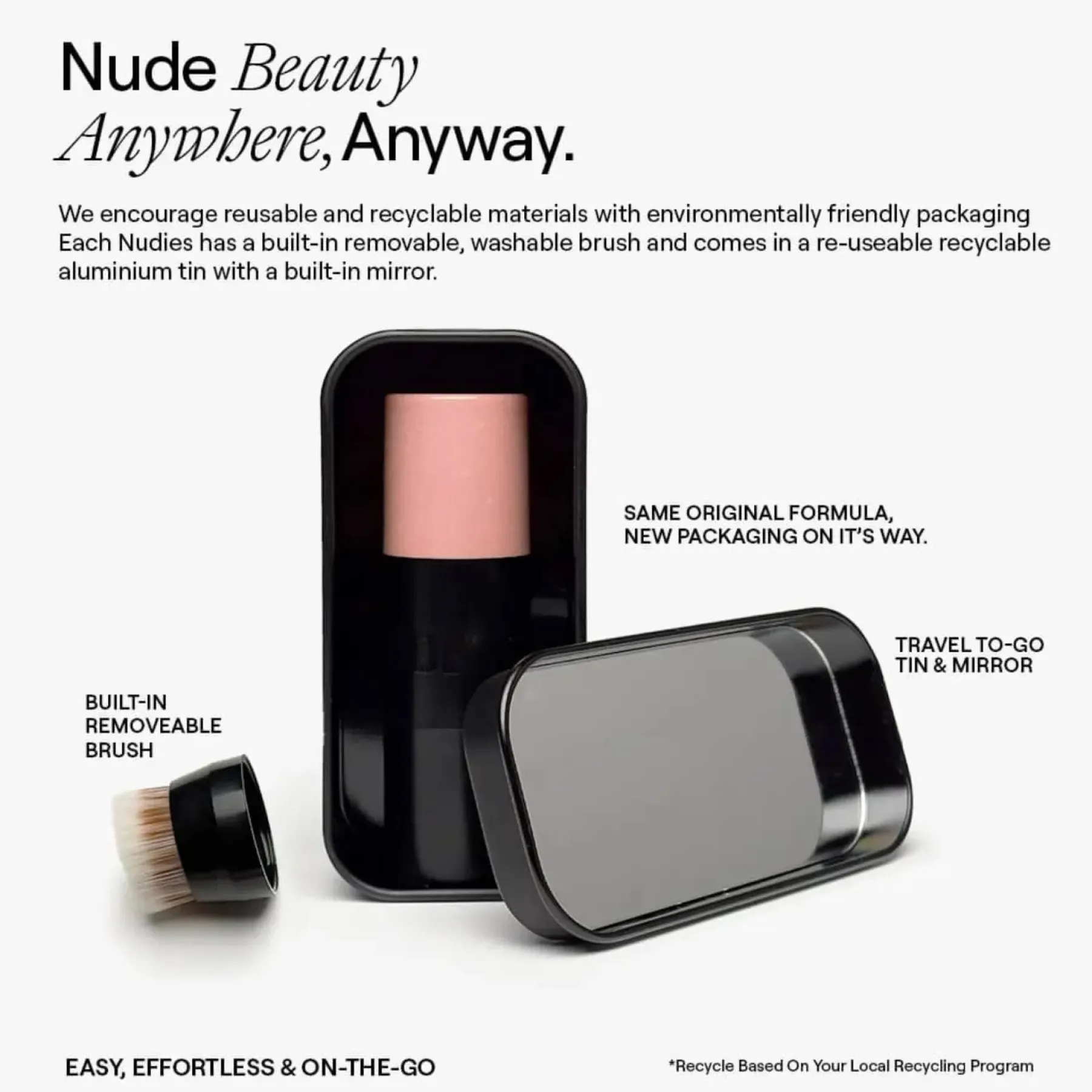 Clearance Nudies Blush Stick Sunkissed Pink Rouge