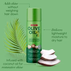Clearance Olive Oil Sheen Spray Coconut Haarprobleem|Curly & Coily Styling