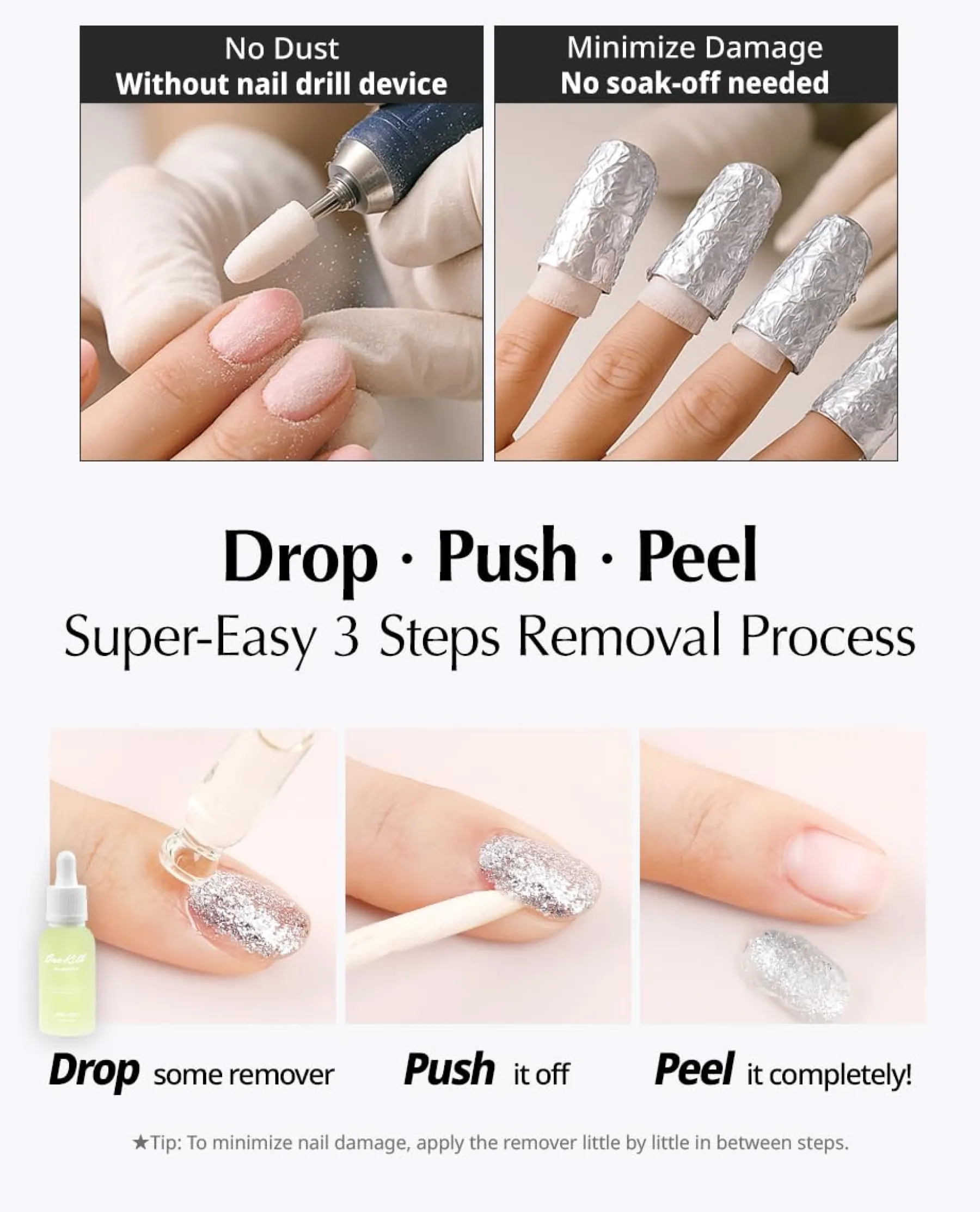 Sale One Kill Remover + Peel Off Base Set Korean Nails|Gel Nagellackentferner