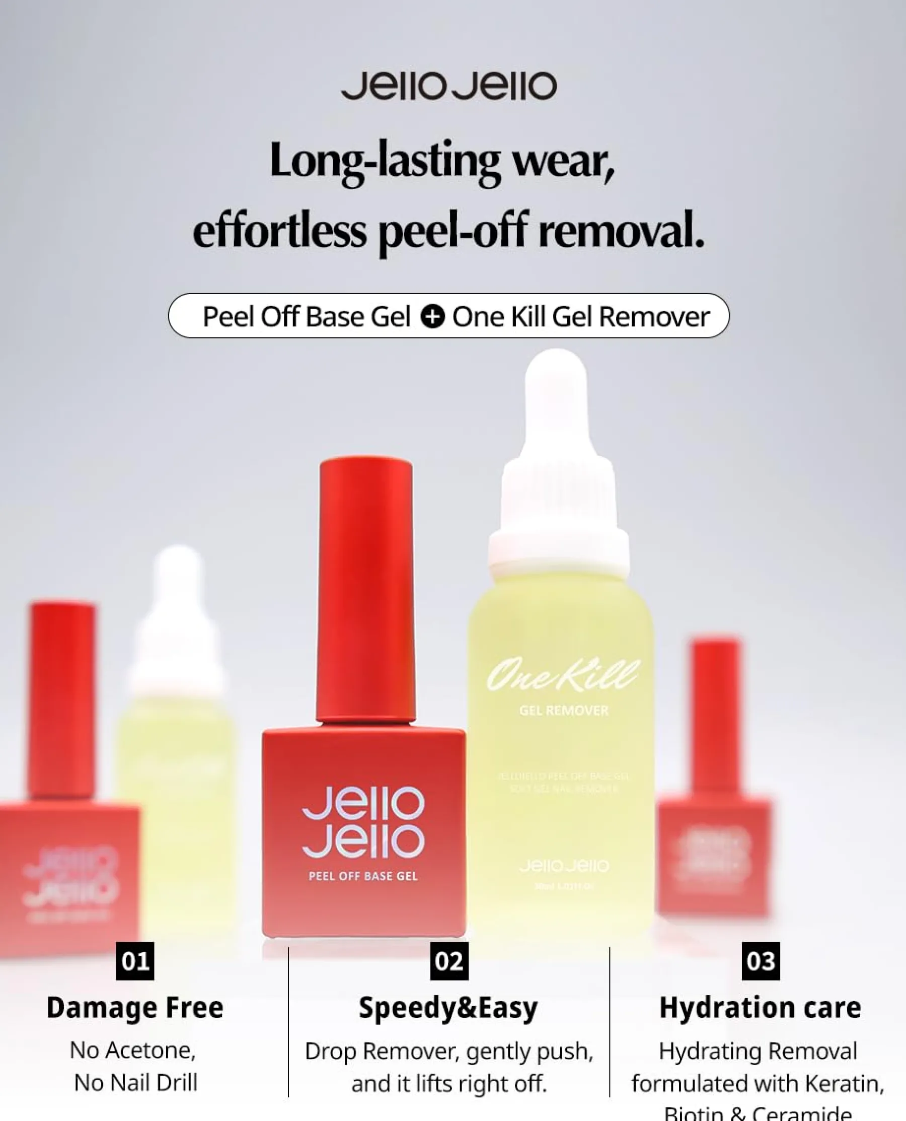 Sale One Kill Remover + Peel Off Base Set Korean Nails|Gel Nagellackentferner