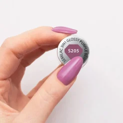 Online One Step 3in1 Glossy S205 Purple Beige Veganer Nagellack|Hema-Frei