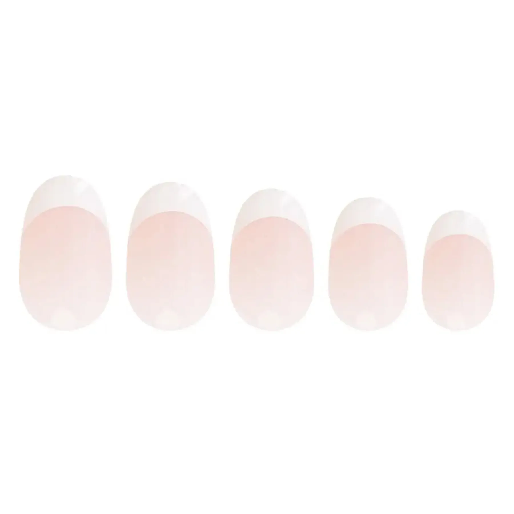 Sale Oval Bold French Acrylic Nails Künstliche Nägel