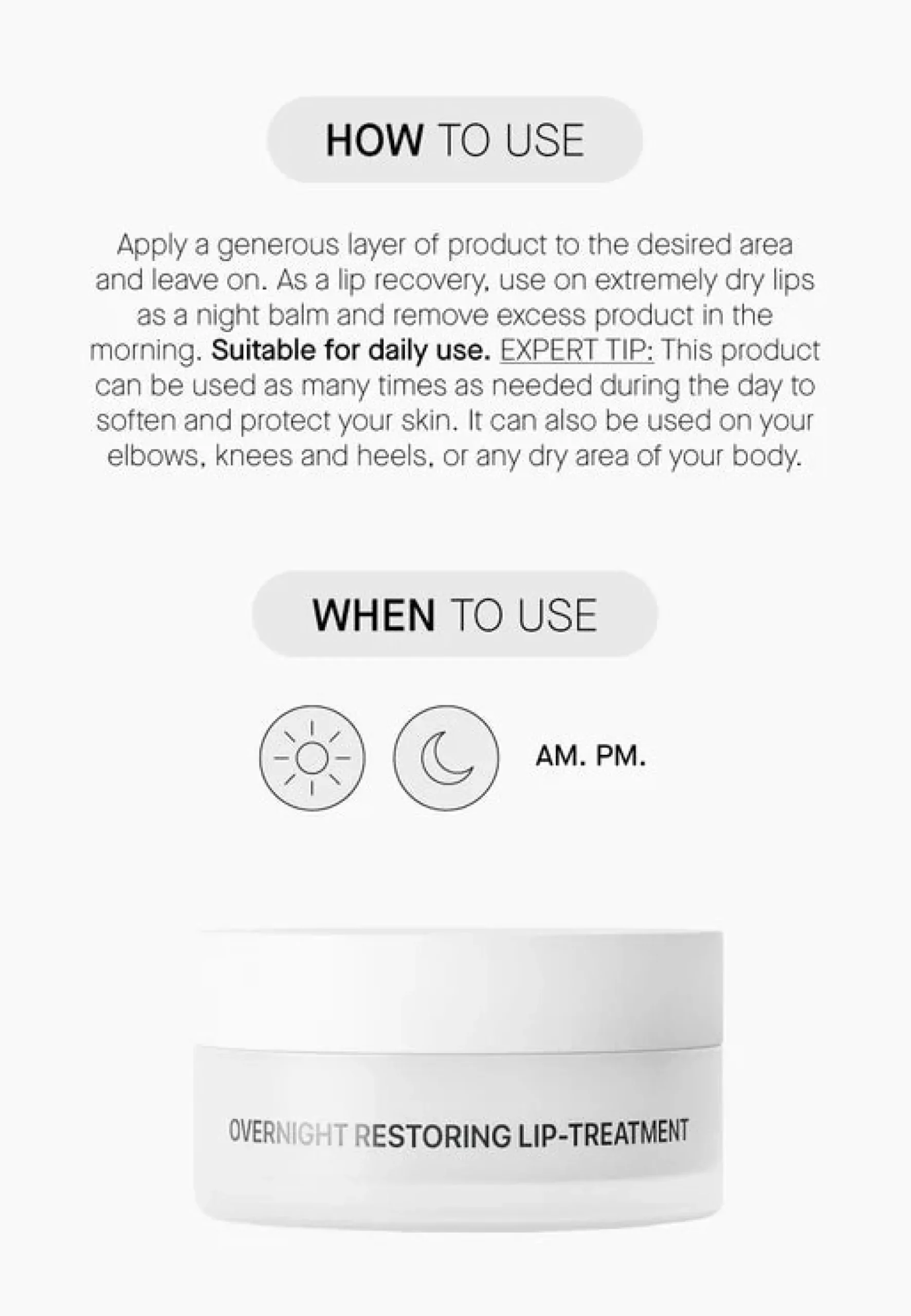 Hot Overnight Restoring Lip Treatment Vegan Pflege|Hauptzutat