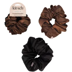 Sale Oversized Scrunchies Black & Chocolate Haargummis