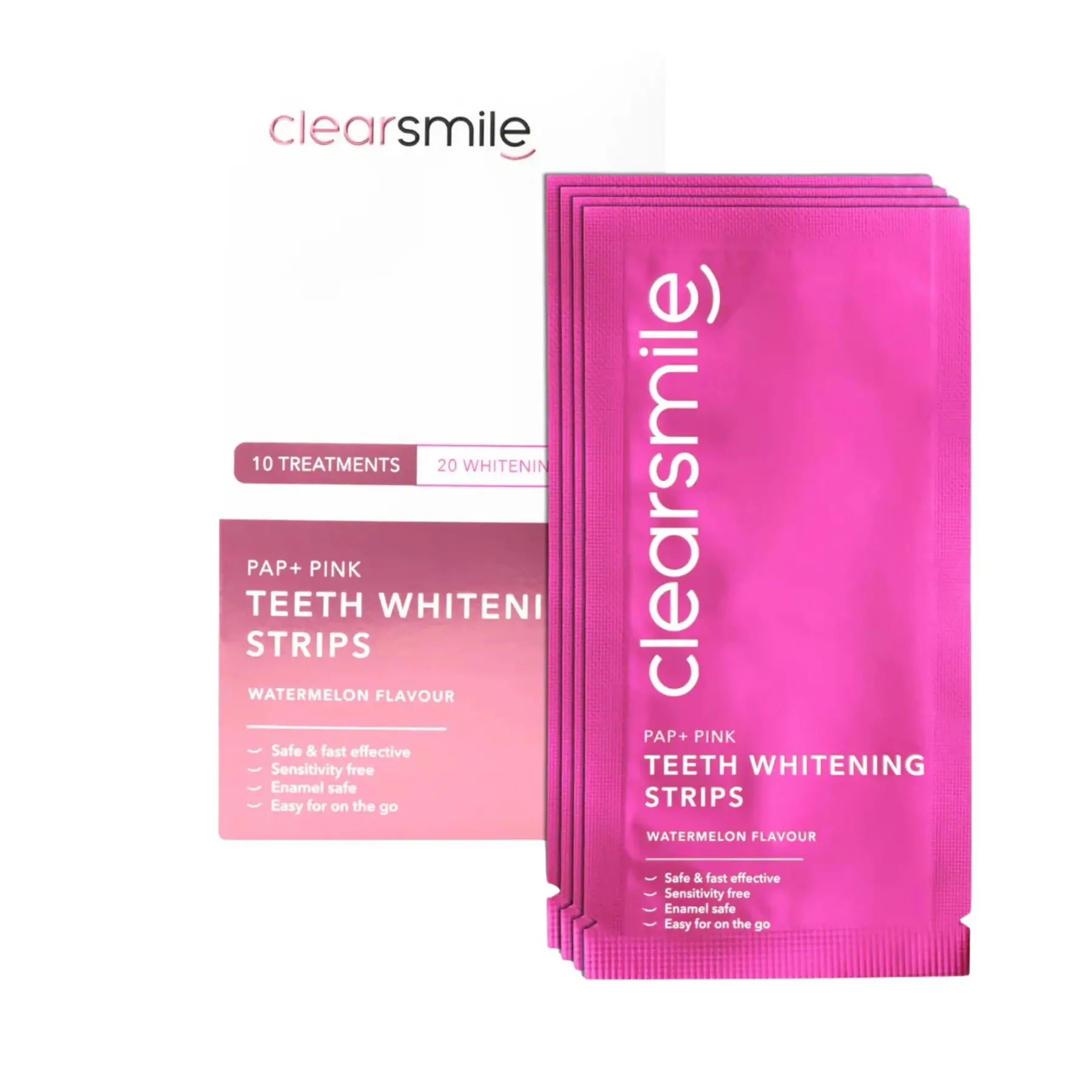 PAP+ Pink Whitening Strips Vegan Pflege|Zahnaufhellung