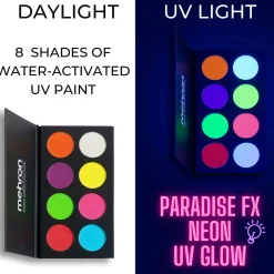 Hot Paradise FX 8 Color Magnetic Palette Neon UV Glow Schminke|Schminke
