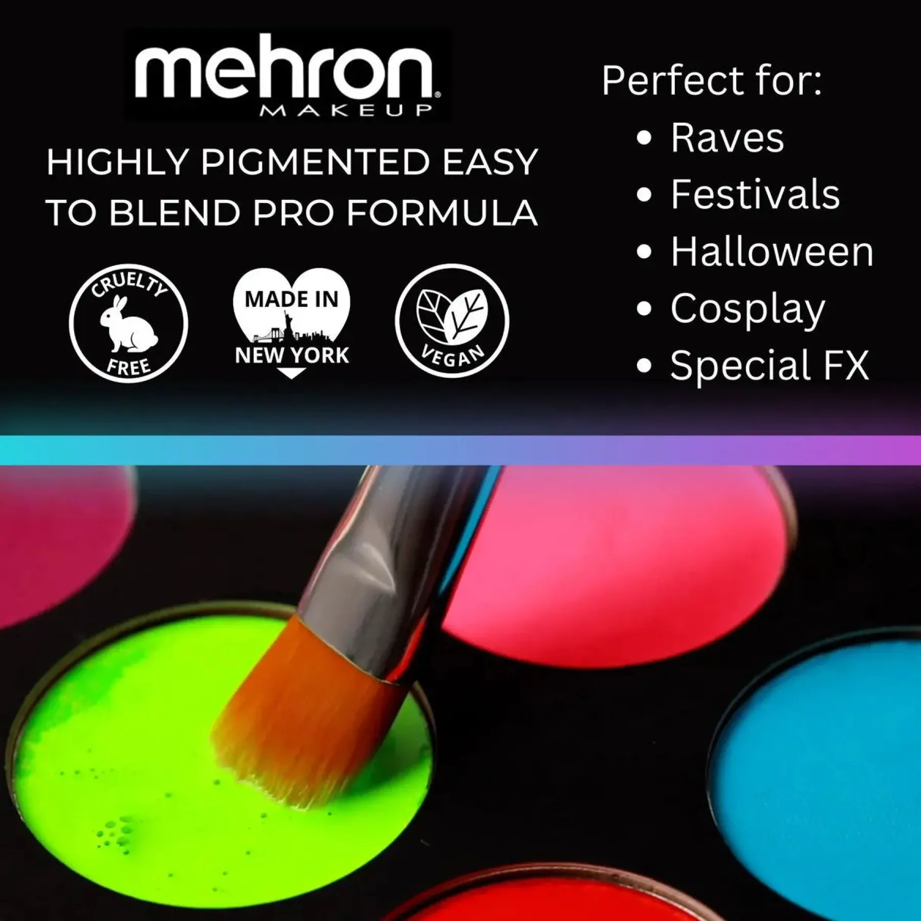 Hot Paradise FX 8 Color Magnetic Palette Neon UV Glow Schminke|Schminke