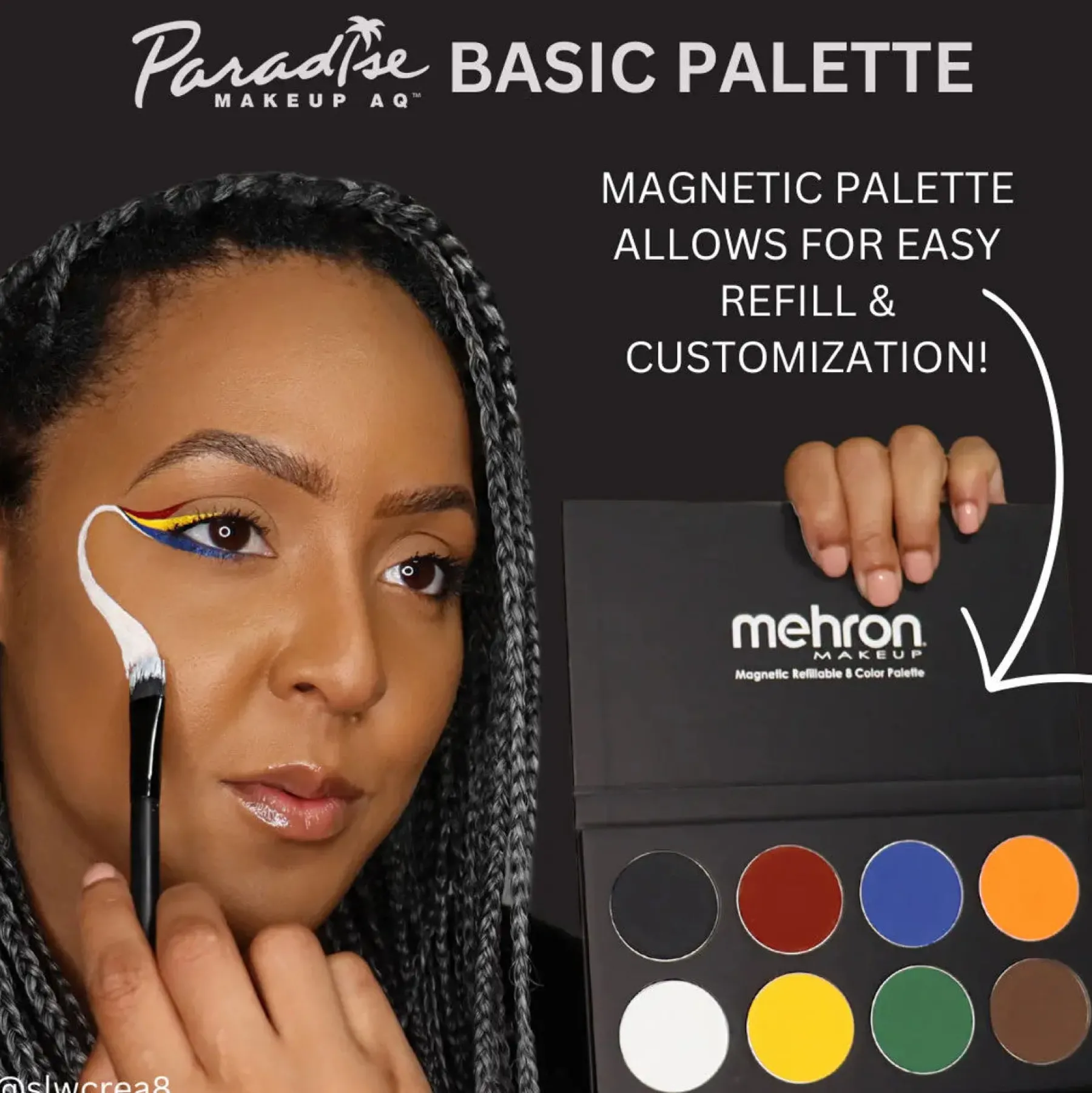 Discount Paradise Makeup AQ 8 Color Magnetic Palette Basic Shades Schminke|Schminke