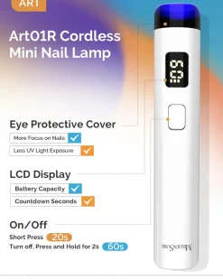 Outlet P-Art01R Rechargeable Mini LED/UV Nail Art Lamp White 5. Uv/Led Lampen|Uv Led Lampe
