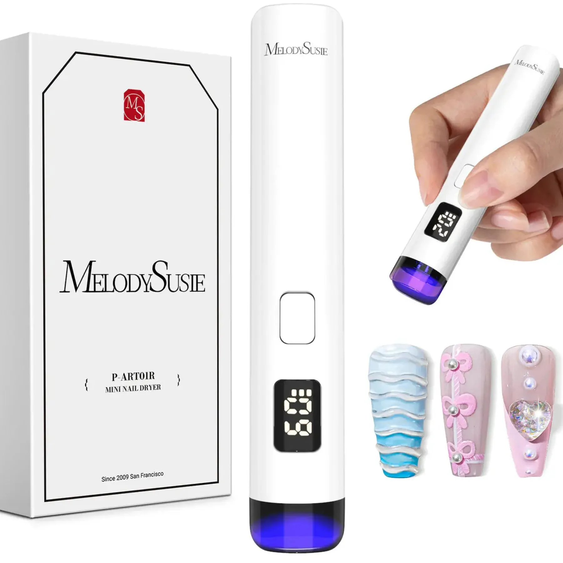 Outlet P-Art01R Rechargeable Mini LED/UV Nail Art Lamp White 5. Uv/Led Lampen|Uv Led Lampe