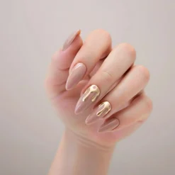 Best 24 pcs Press On Nails Dripping Gold Künstliche Nägel