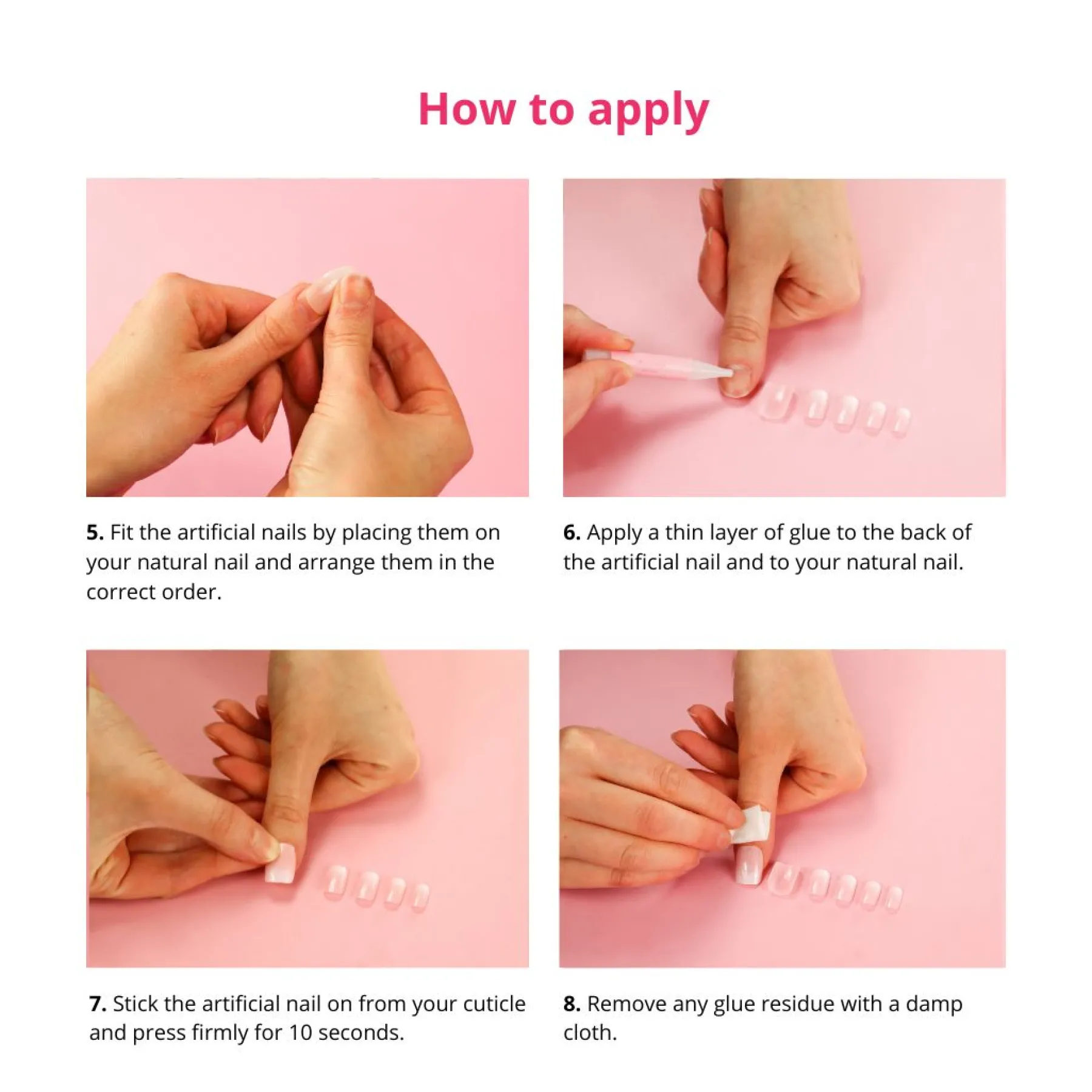 New 24 pcs Press On Nails Polka Dots Künstliche Nägel