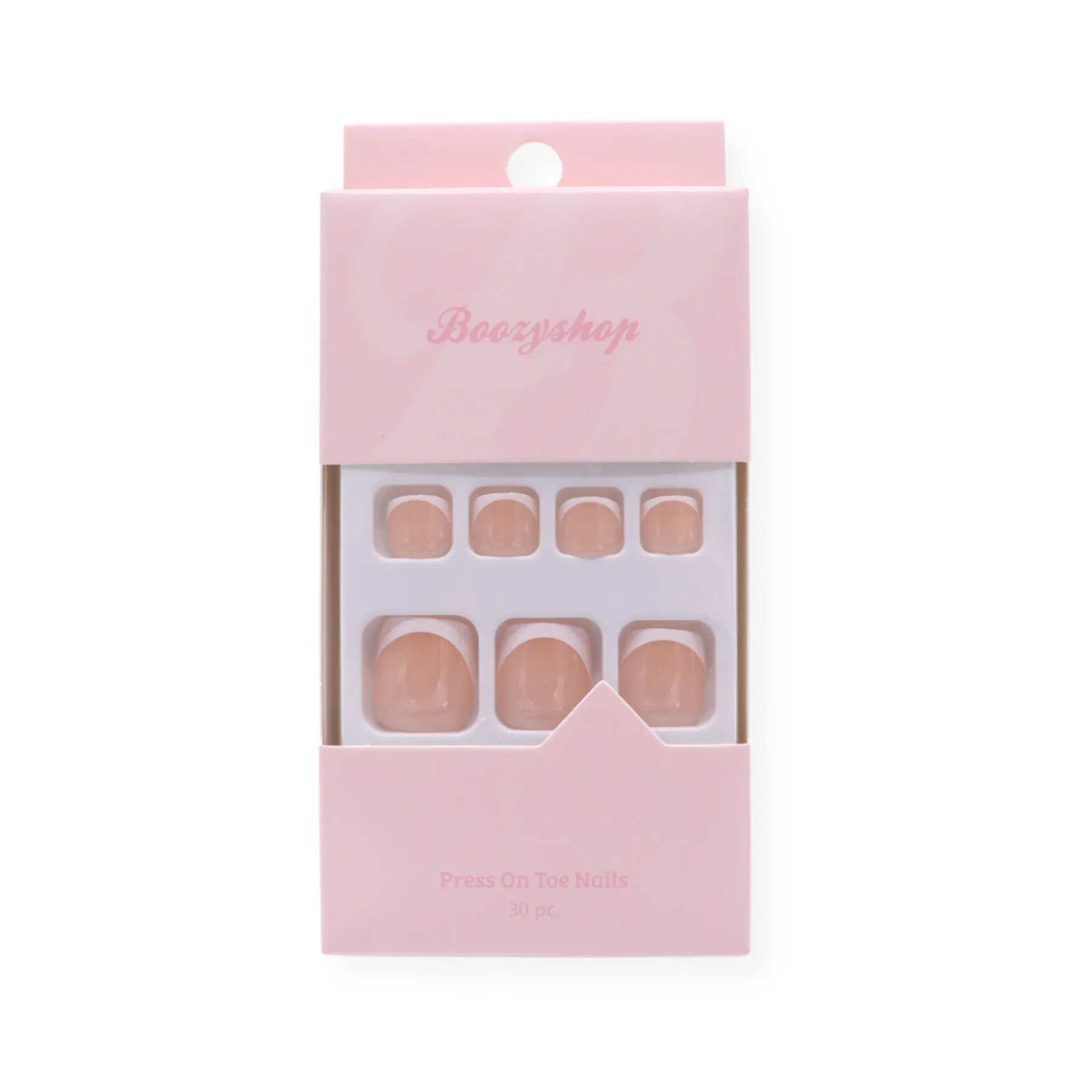 New 30 pcs Press On Toe Nails French Manicure Künstliche Nägel