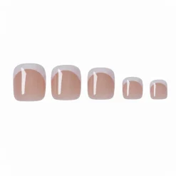New 30 pcs Press On Toe Nails French Manicure Künstliche Nägel