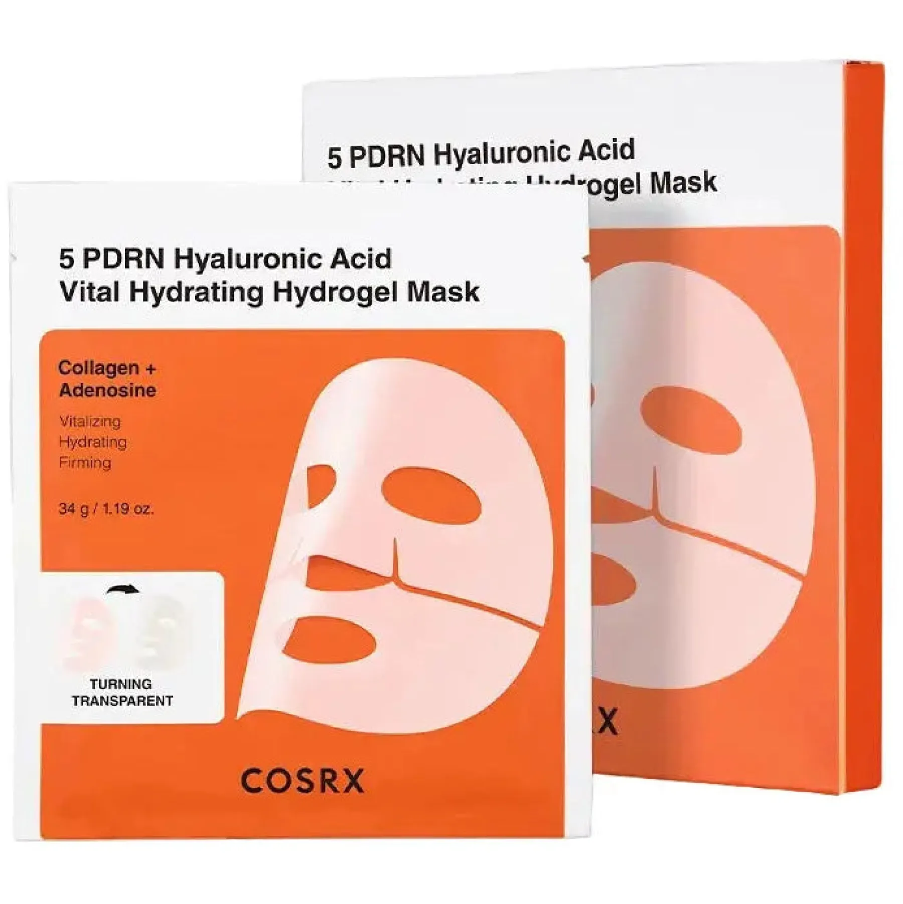 Outlet 5 PDRN Hyaluronic Acid Vital Hydrating Hydrogel Mask 3-Pack Korean Skincare Routine|Gesichtsmasken