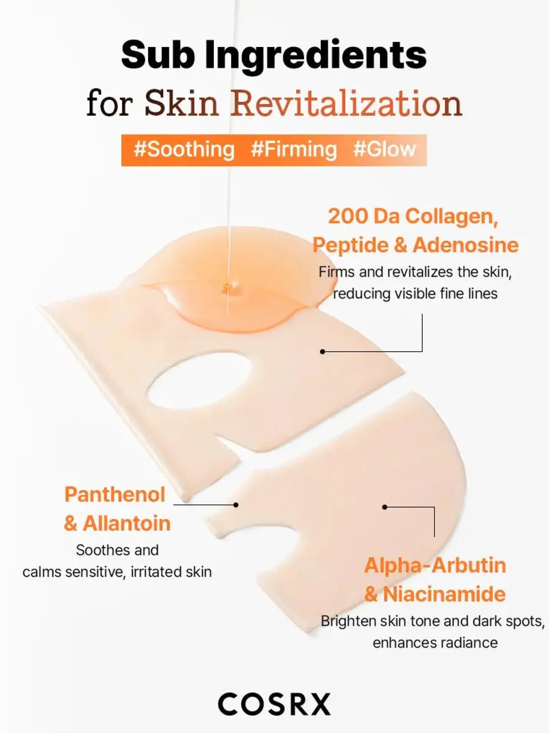 Outlet 5 PDRN Hyaluronic Acid Vital Hydrating Hydrogel Mask 3-Pack Korean Skincare Routine|Gesichtsmasken