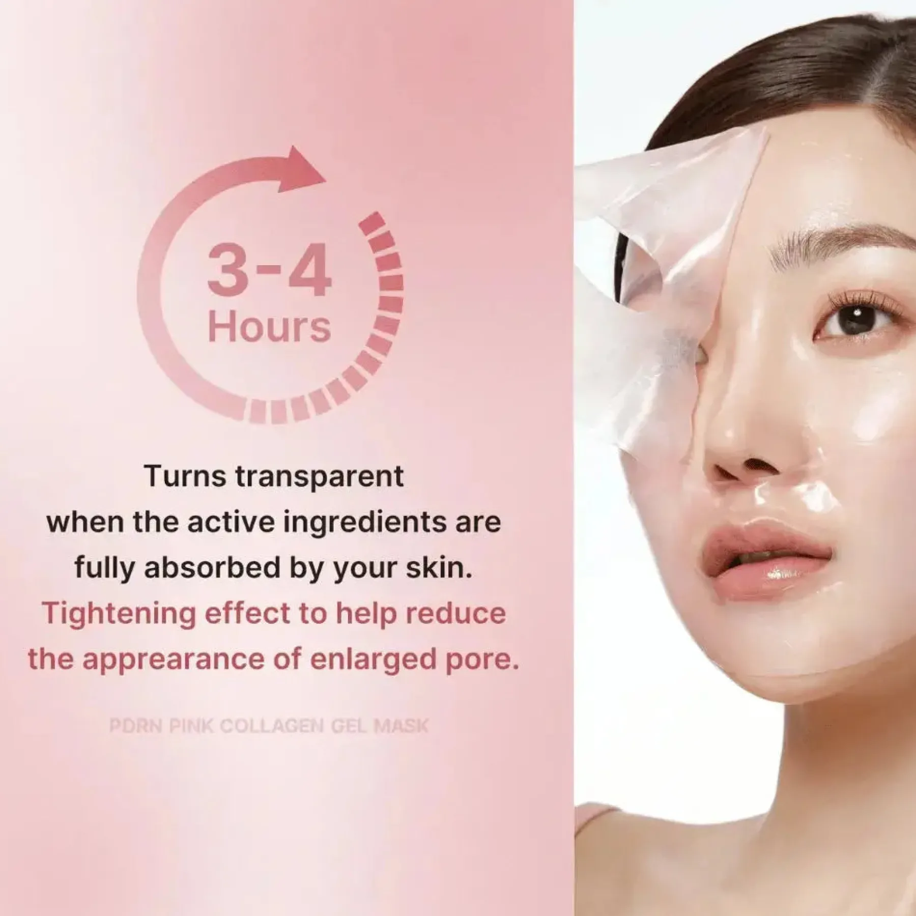 New Pdrn Pink Collagen Gel Mask Hauptzutat|Gesichtsmasken
