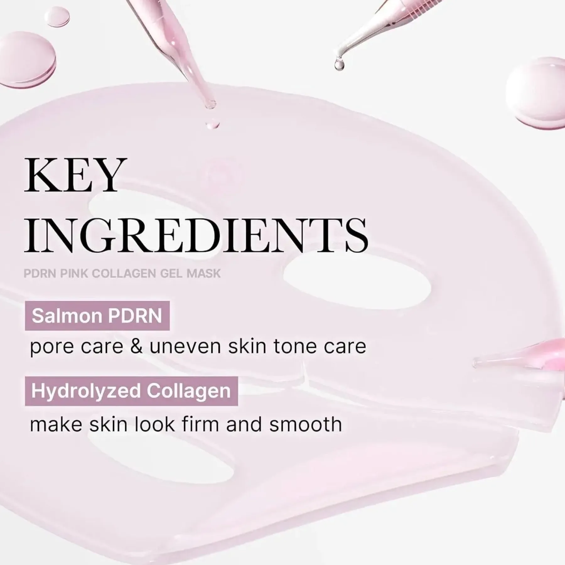 Hot Pdrn Pink Collagen Gel Mask 4-Pack Hauptzutat|Vegan Pflege