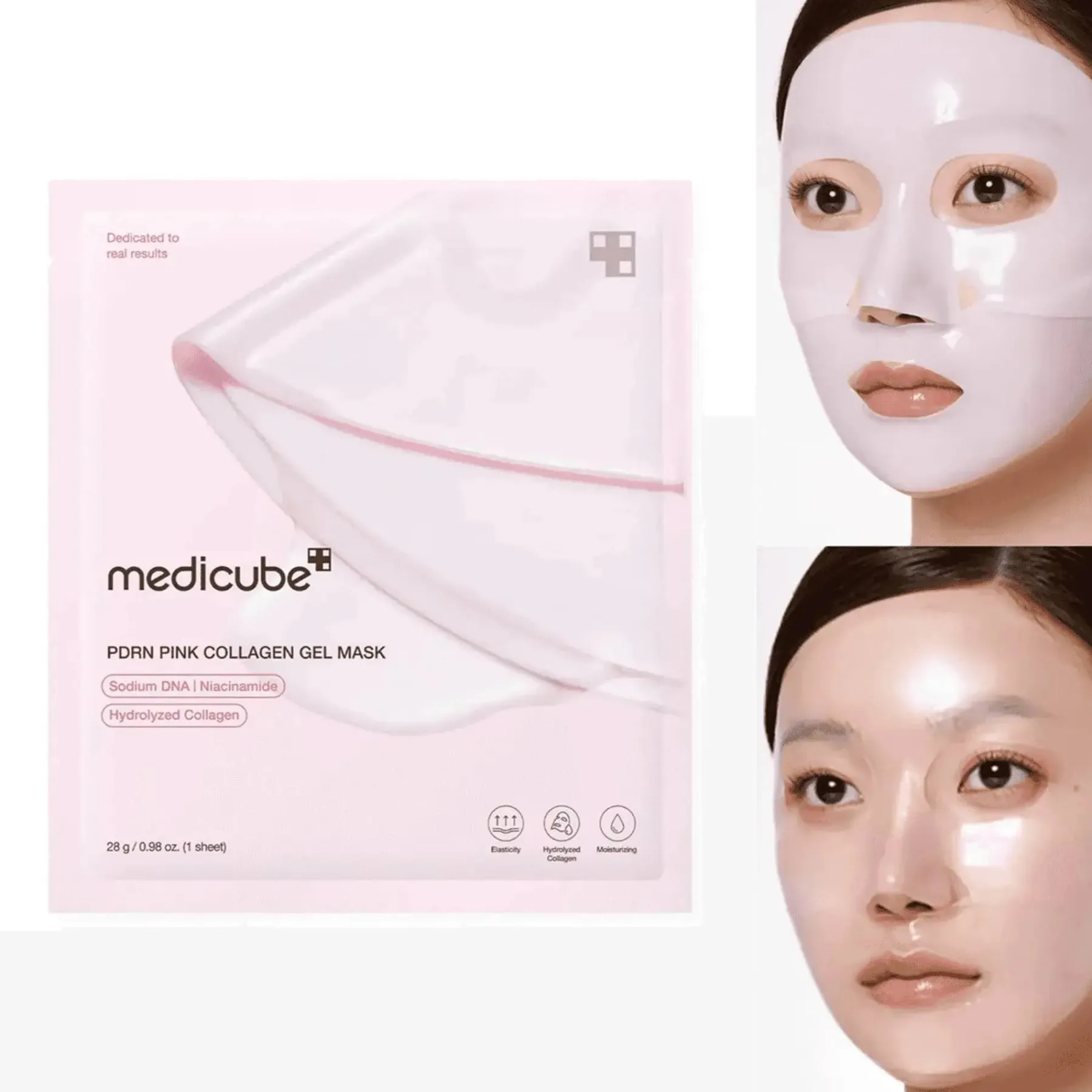 Hot Pdrn Pink Collagen Gel Mask 4-Pack Hauptzutat|Vegan Pflege