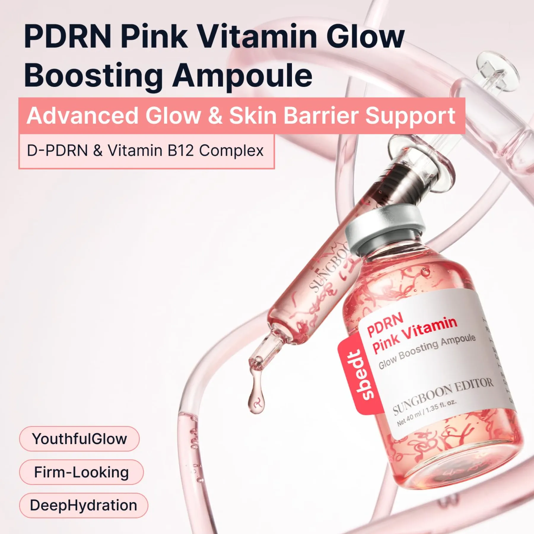 PDRN Pink Vitamin Glow Boosting Ampoule Alle Korean Skincare|Problemlösende Seren