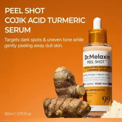 Peel Shot Exfoliating Kojic Acid Turmeric Serum Hauptzutat|Vegan Pflege