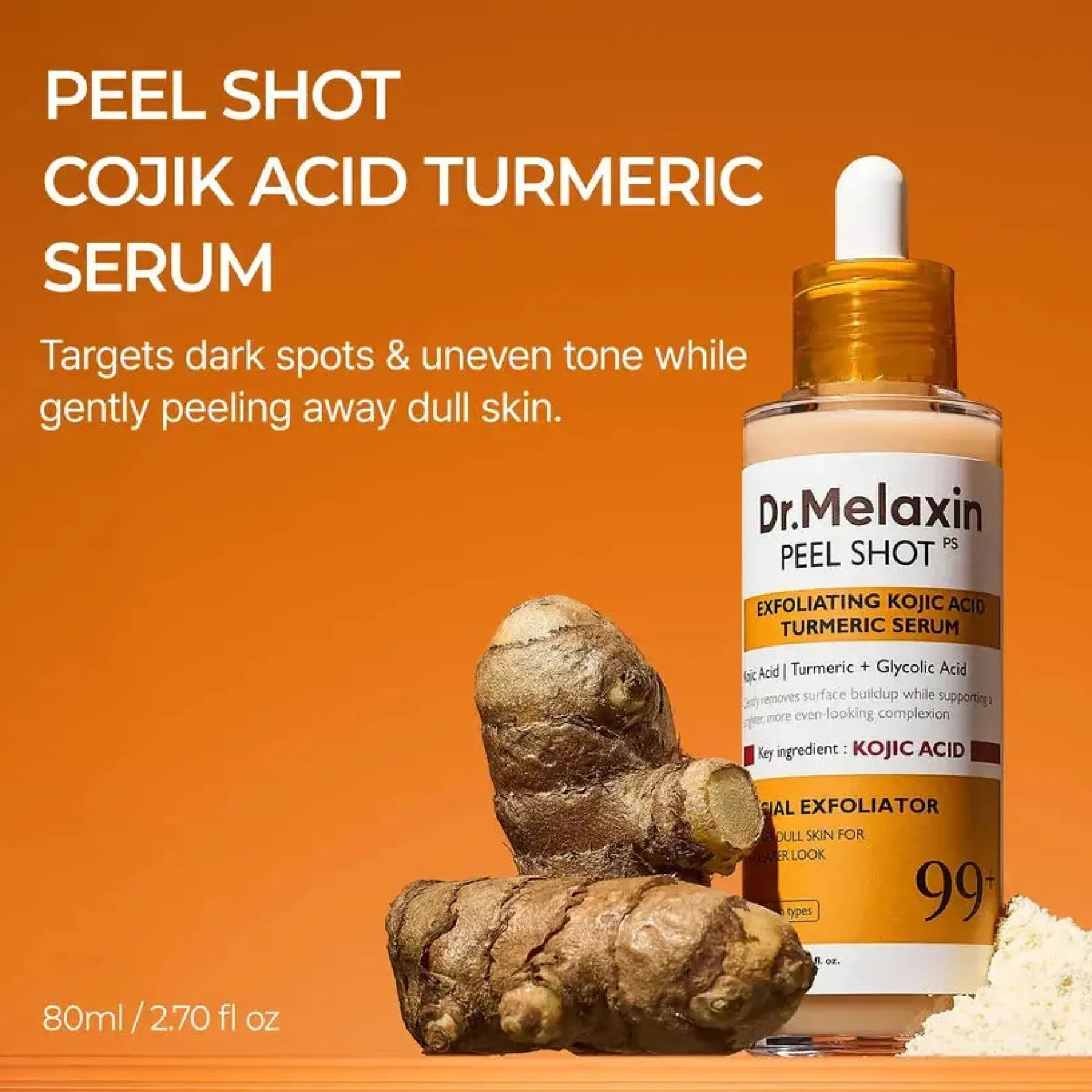 Peel Shot Exfoliating Kojic Acid Turmeric Serum Hauptzutat|Vegan Pflege