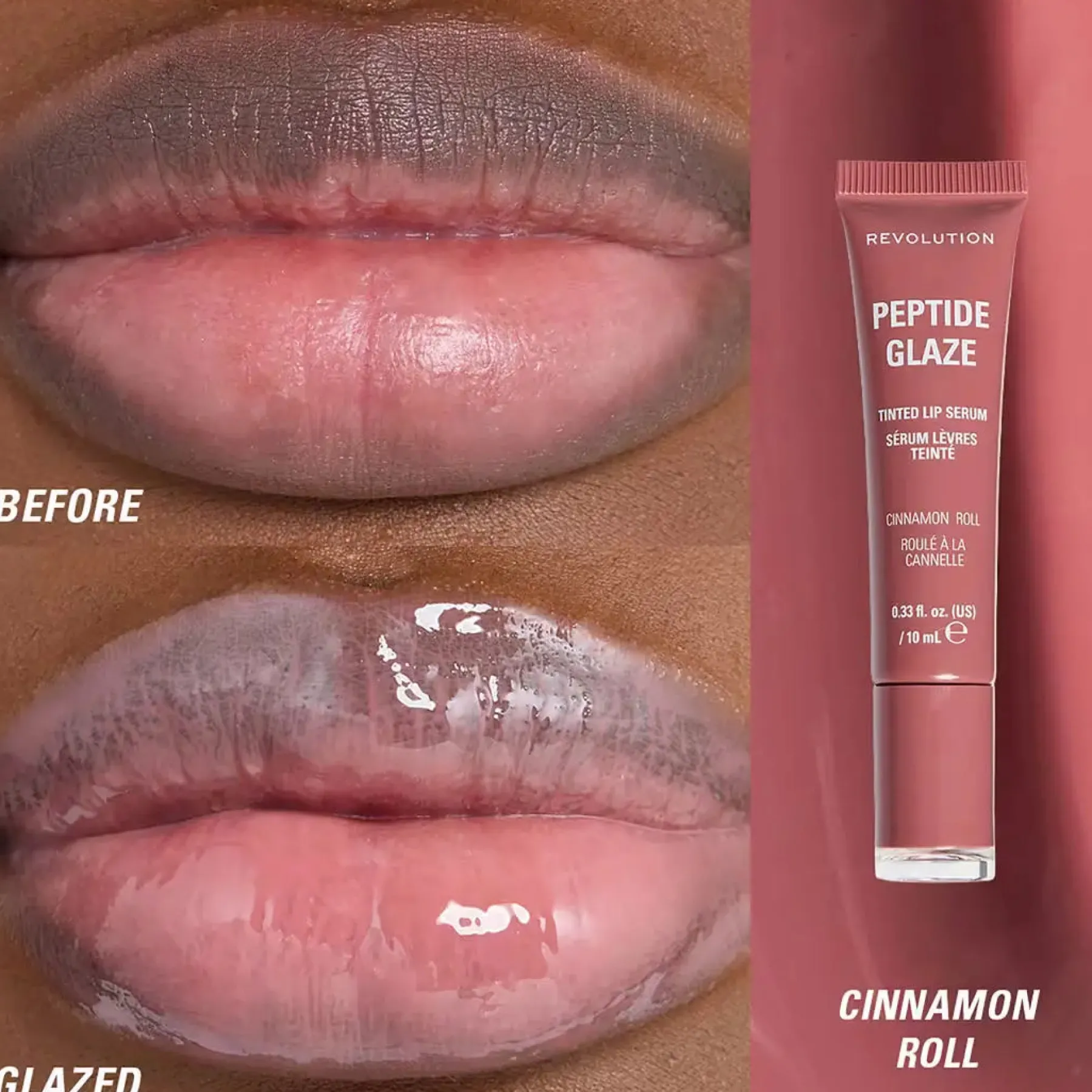 Peptide Glaze Tinted Lip Serum Cinnamon Roll Vegan Pflege
