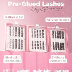 Online Petite Natural Pre Mapped Pre Glued Lashes Künstliche Wimpern