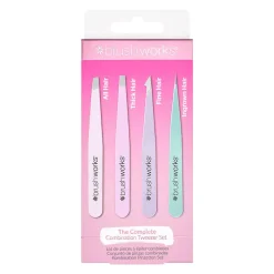 4 Piece Combination Tweezer Set Pastels Pinzetten