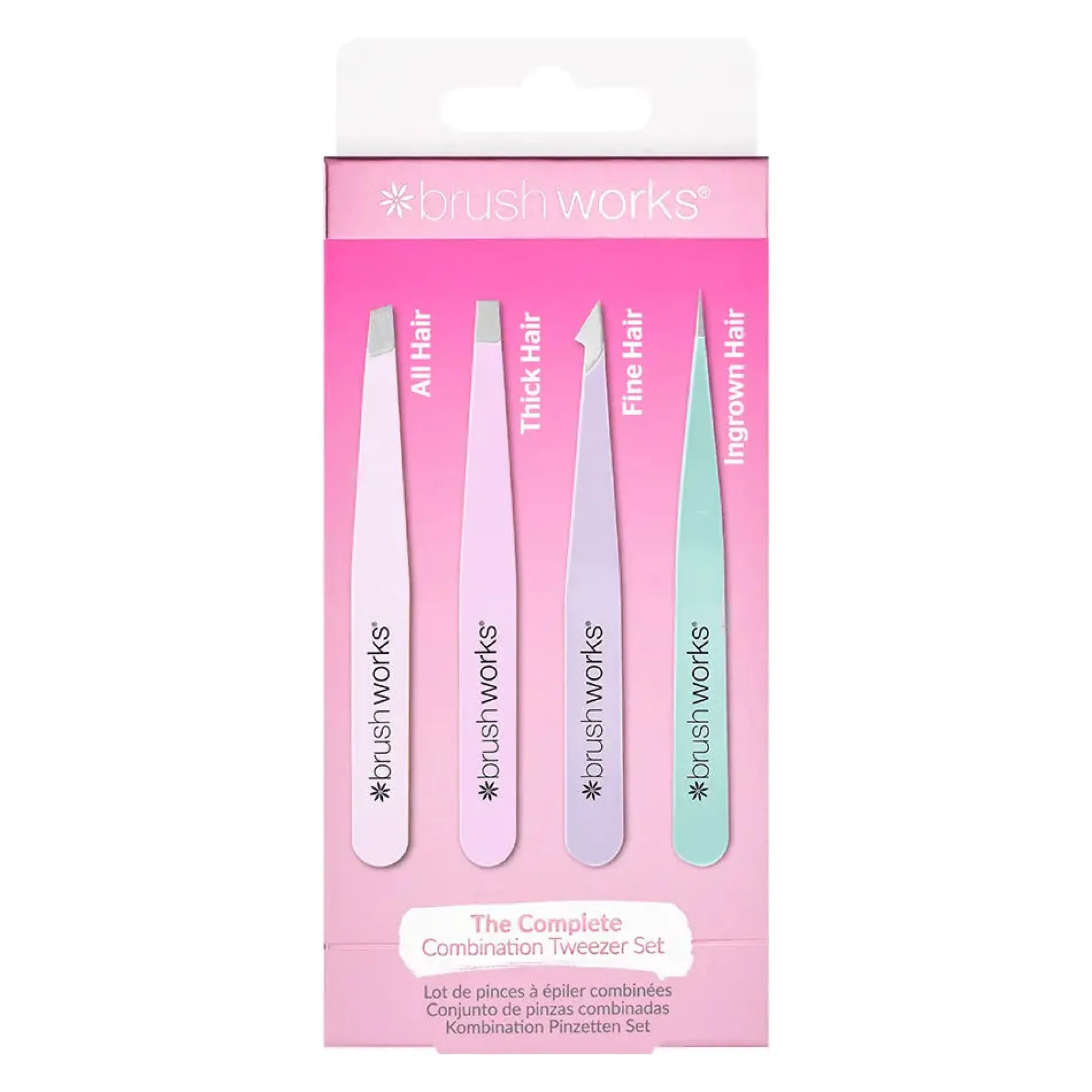 4 Piece Combination Tweezer Set Pastels Pinzetten