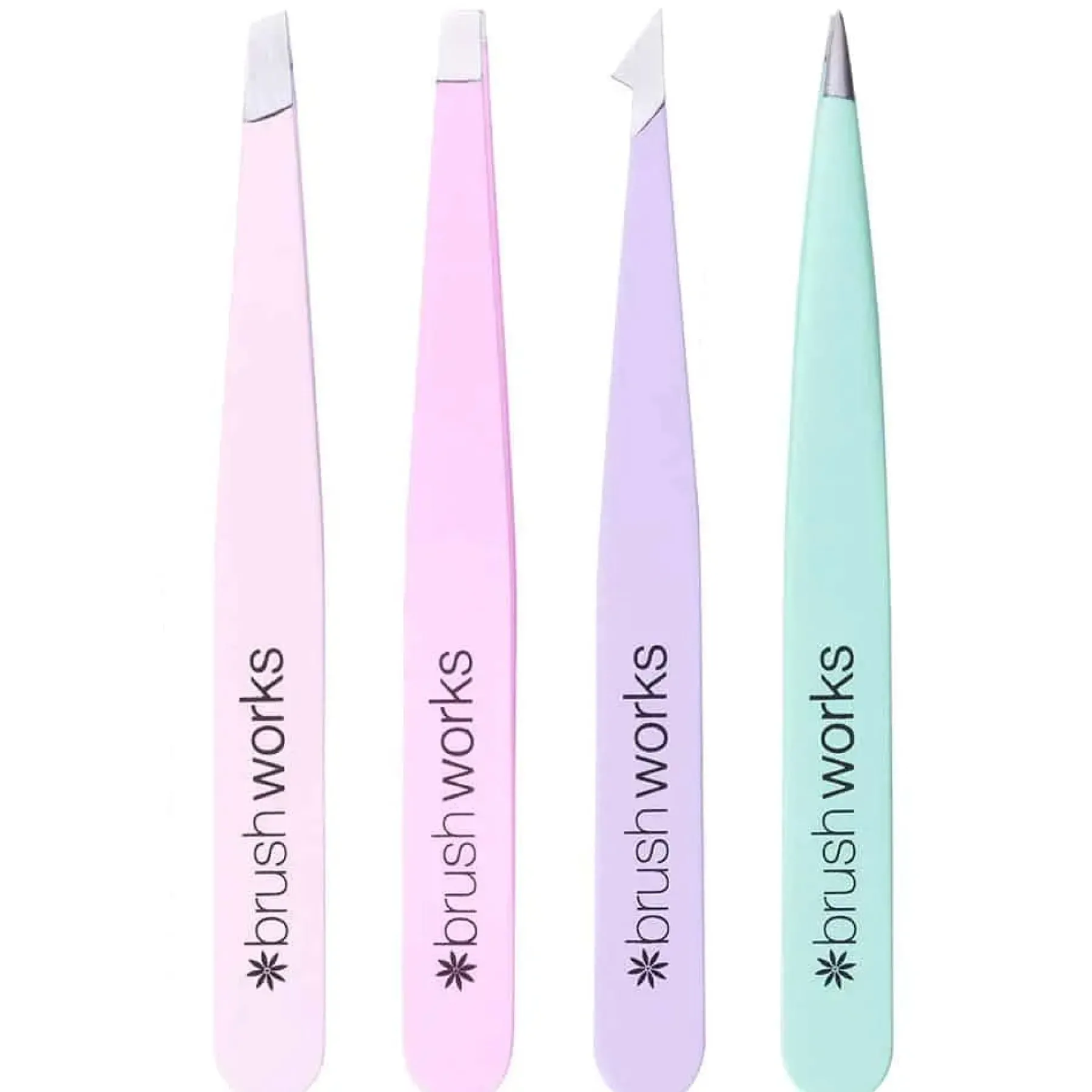 4 Piece Combination Tweezer Set Pastels Pinzetten