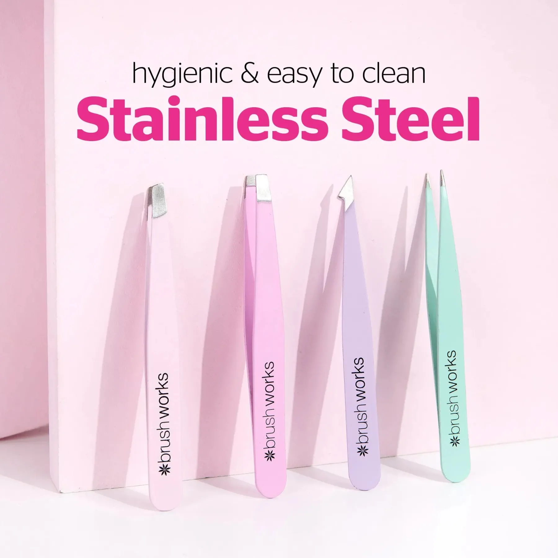 4 Piece Combination Tweezer Set Pastels Pinzetten