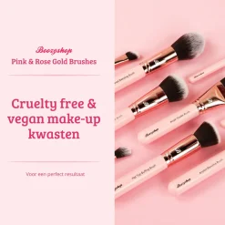 Pink & Rose Gold Angled Blending Brush Tön Mehr|Rouge Pinsel
