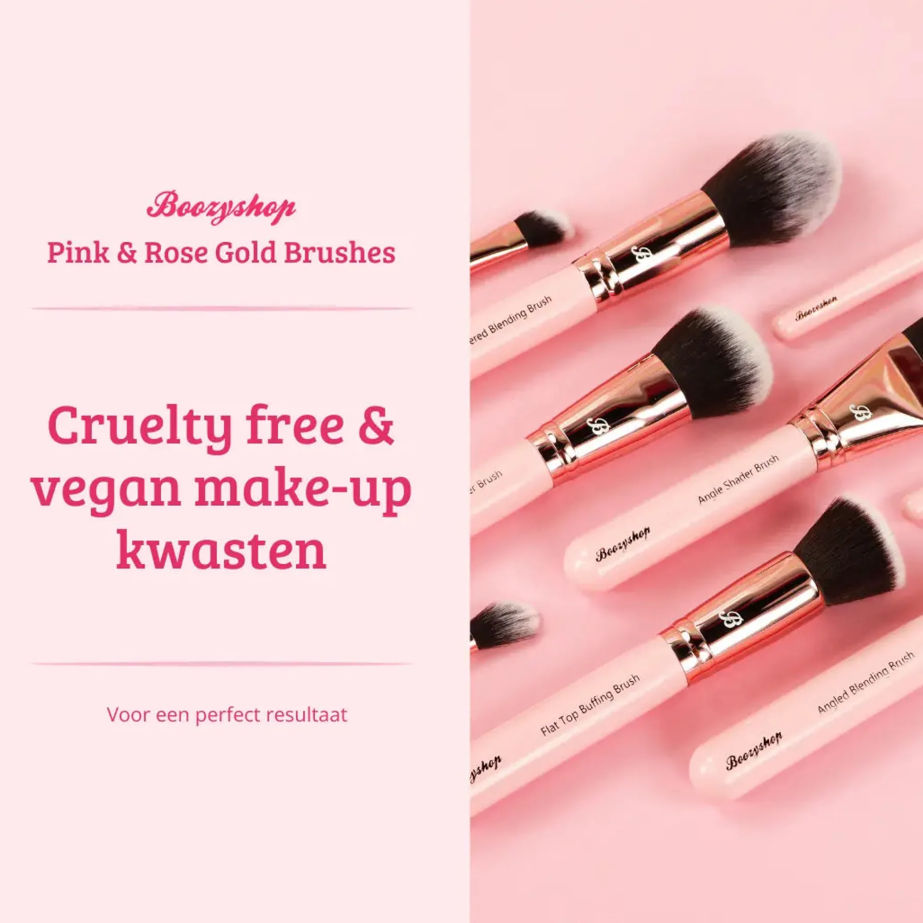 Pink & Rose Gold Angled Blending Brush Tön Mehr|Rouge Pinsel