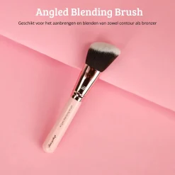 Pink & Rose Gold Angled Blending Brush Tön Mehr|Rouge Pinsel