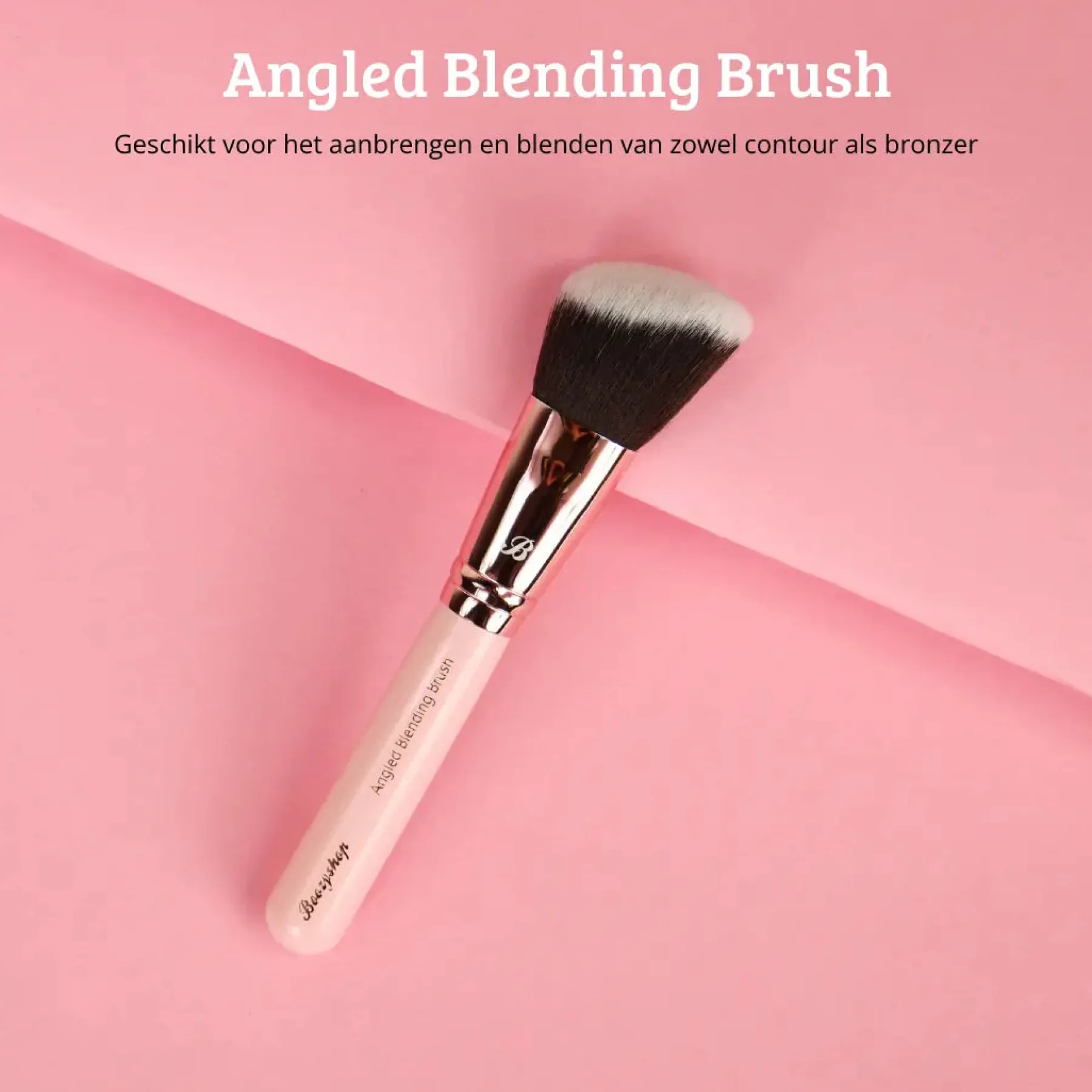 Pink & Rose Gold Angled Blending Brush Tön Mehr|Rouge Pinsel