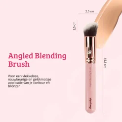 Pink & Rose Gold Angled Blending Brush Tön Mehr|Rouge Pinsel