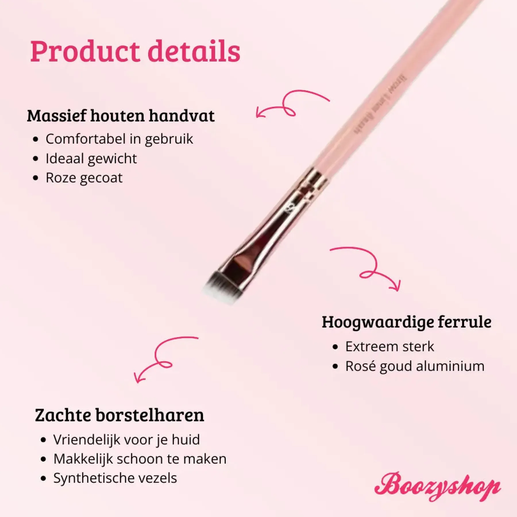 Discount Pink & Rose Gold Brow Liner Brush Tön Mehr
