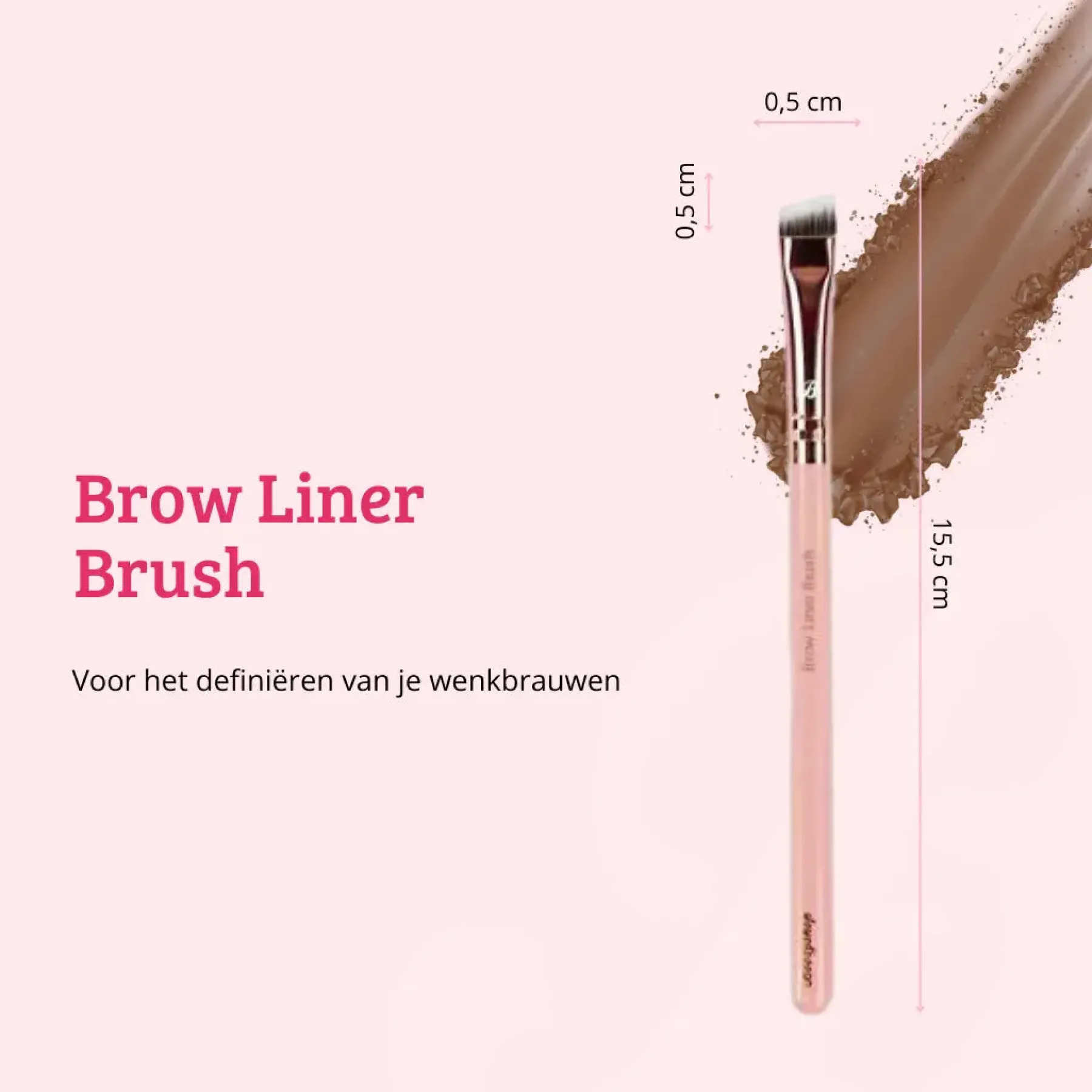 Discount Pink & Rose Gold Brow Liner Brush Tön Mehr