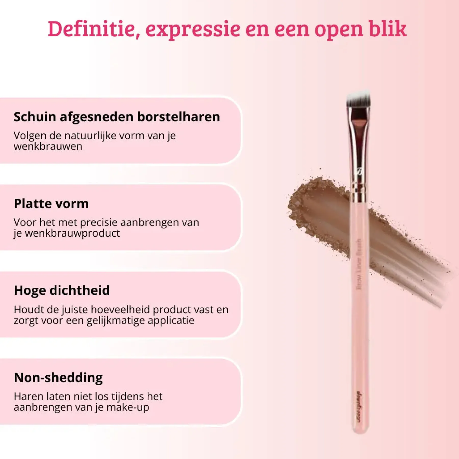 Discount Pink & Rose Gold Brow Liner Brush Tön Mehr
