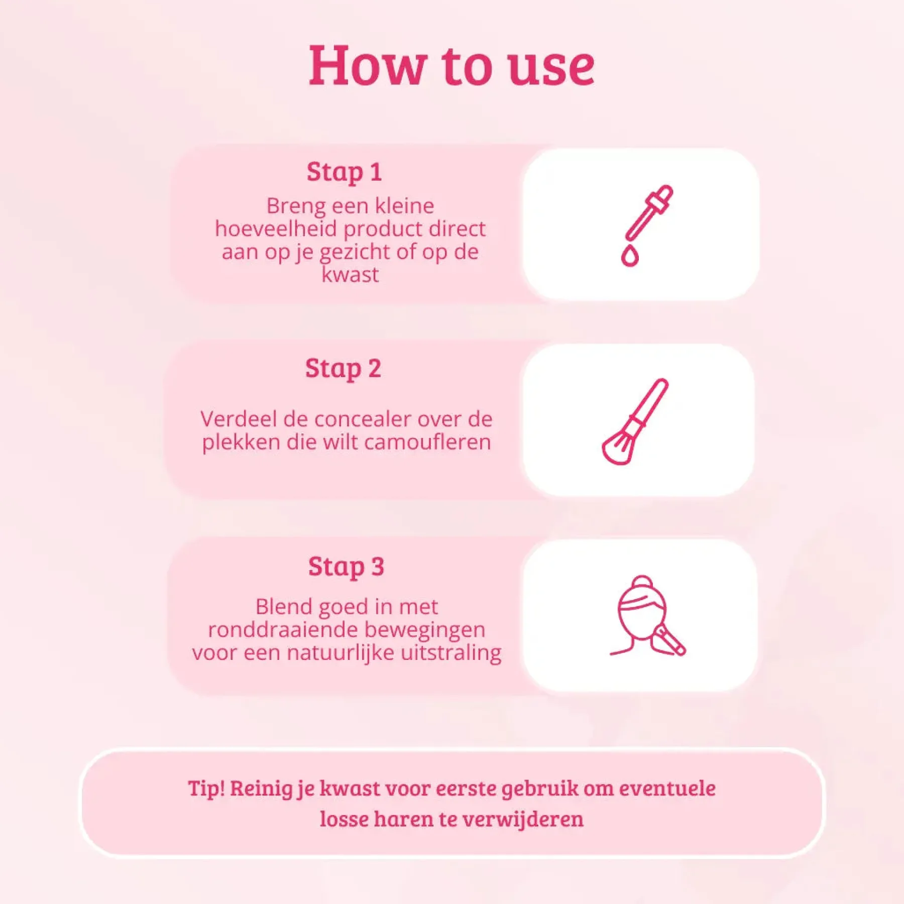 New Pink & Rose Gold Concealer Brush Concealer|Tön Mehr