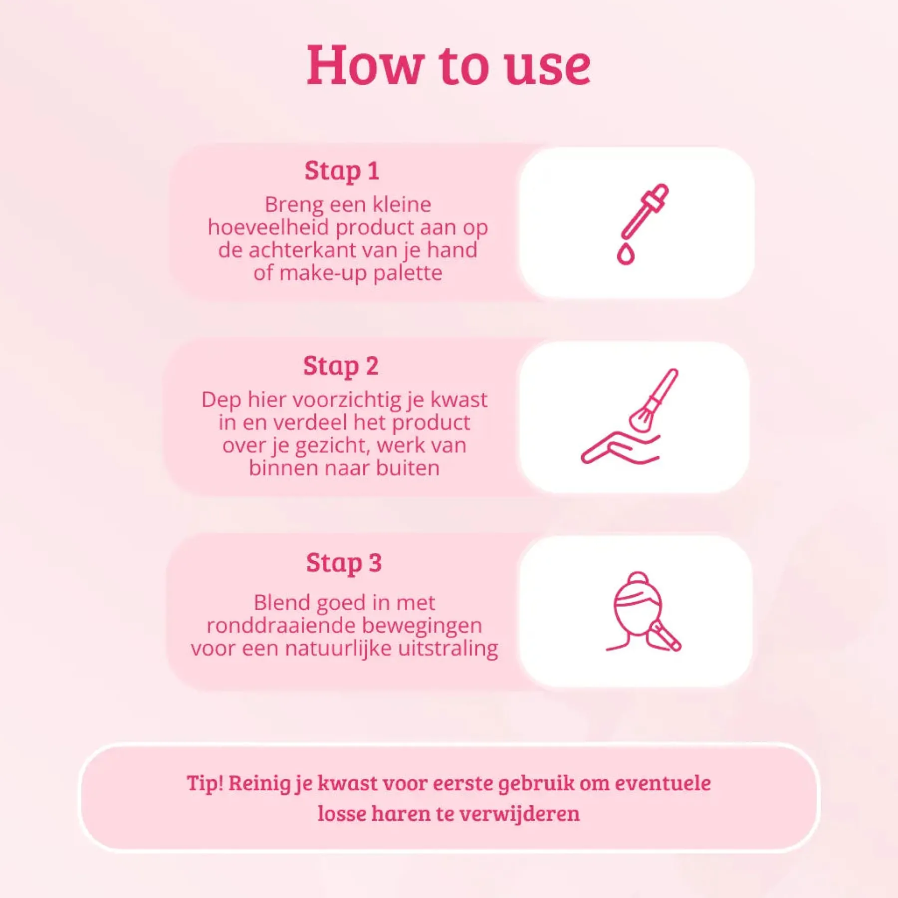 Clearance Pink & Rose Gold Flat Top Buffing Brush Foundation|Tön Mehr
