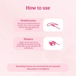 Hot Pink & Rose Gold Lash & Brow Brush Tön Mehr