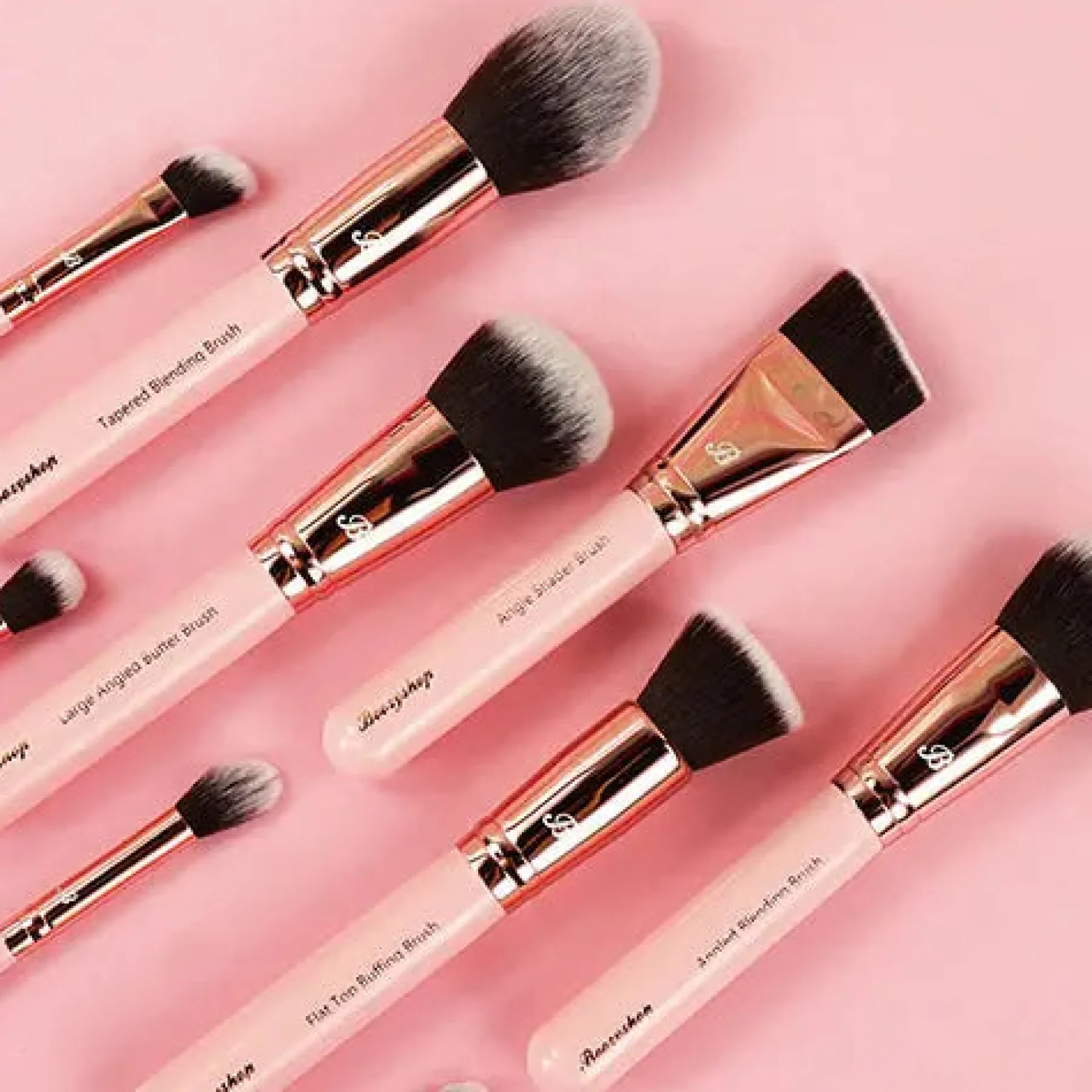 Sale Pink & Rose Gold 10 pc. Sculpt & Contour Set Tön Mehr|Makeup Pinsel Sets