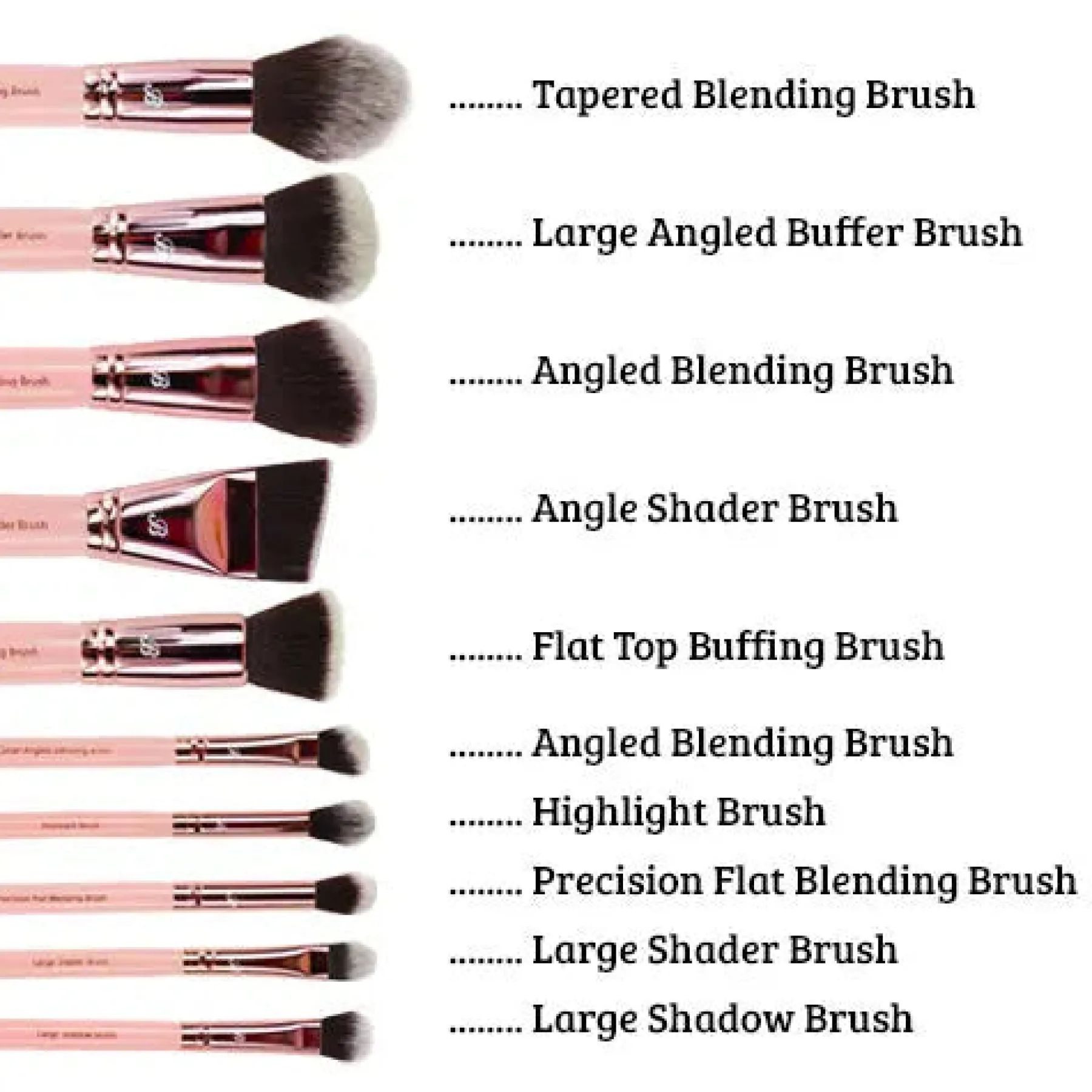 Sale Pink & Rose Gold 10 pc. Sculpt & Contour Set Tön Mehr|Makeup Pinsel Sets