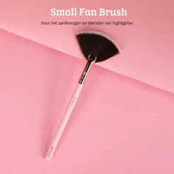 Pink & Rose Gold Small Fan Brush Tön Mehr|Highlighter