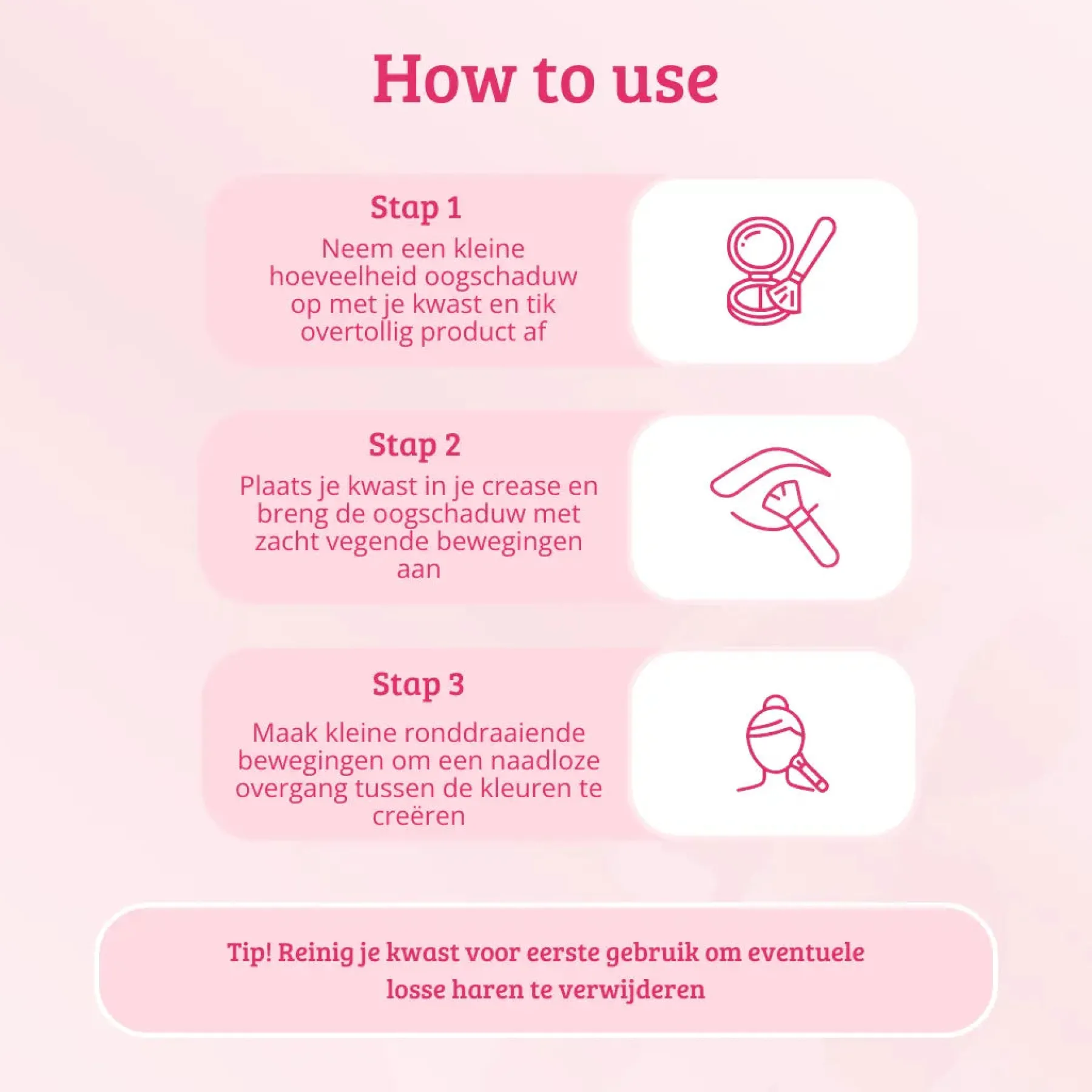 Clearance Pink & Rose Gold Tapered Blender Brush Tön Mehr